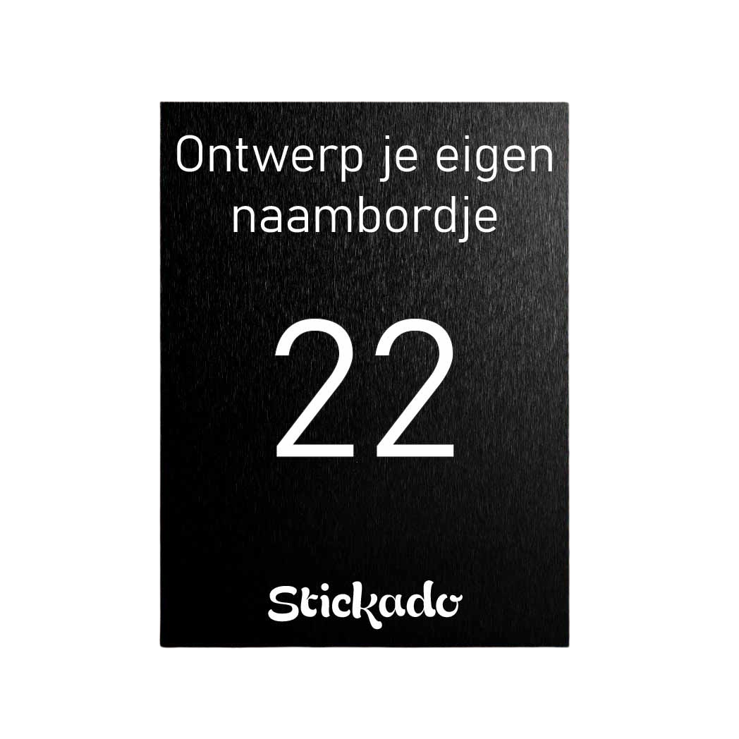 Naambord - Stickado.nl