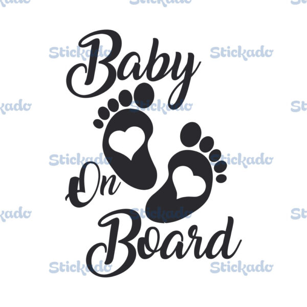 Sticker Baby on board voetjes