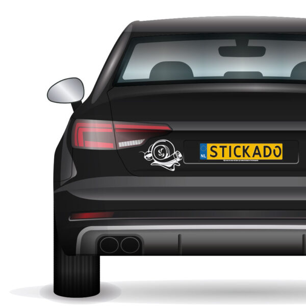 Sticker Turbo Slak op Zwarte auto