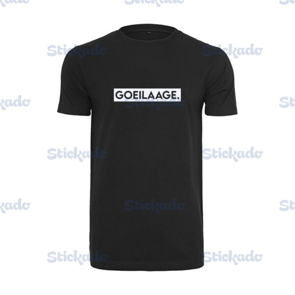 T-shirt - Goeilaage - Zwart - Watermerk