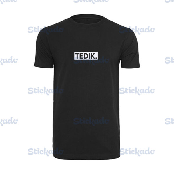 T-shirt - TEDIK - Zwart - Watermerk