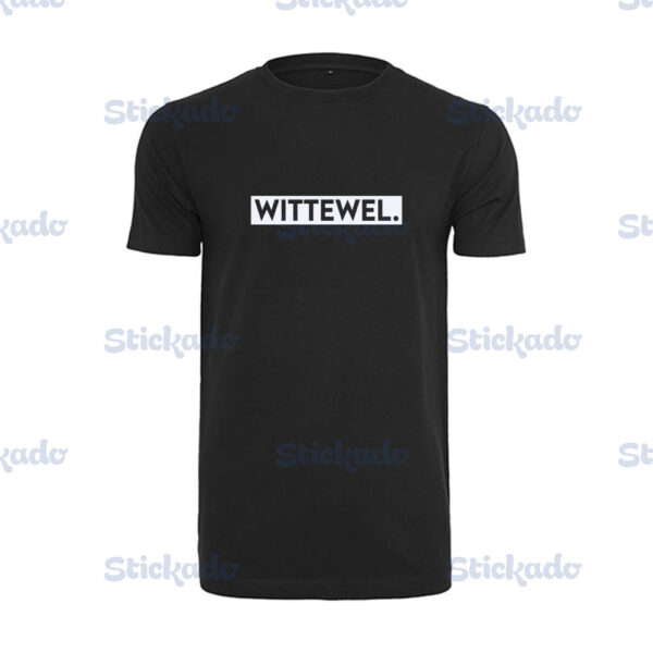 T-shirt - Wittewel - Zwart - Watermerk